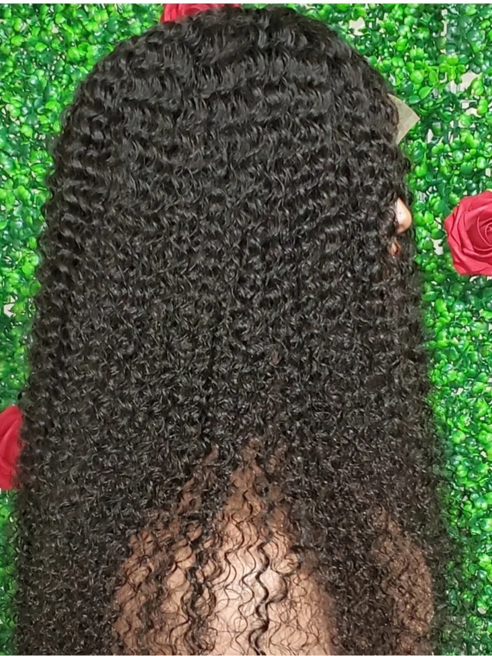 Raw Burmese Curly Full Lace Front Wig - Black - Unbranded